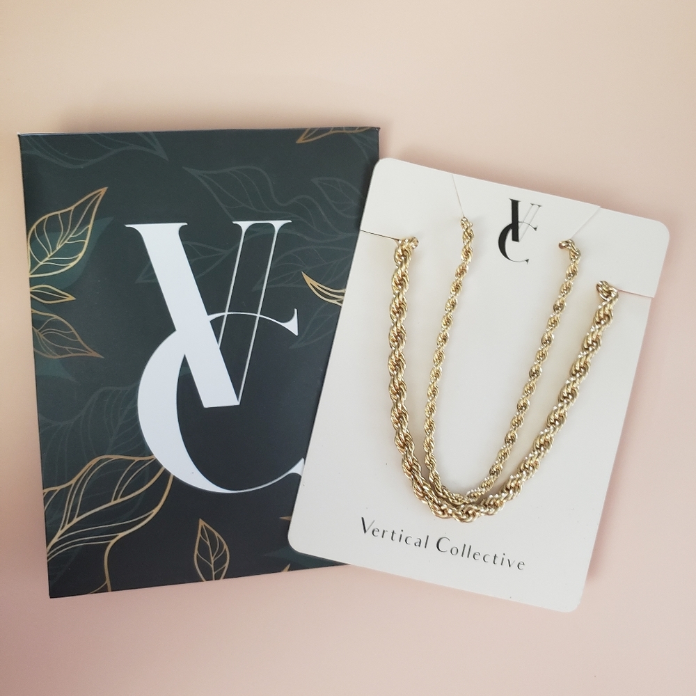 Vertical Collective “Vera Braided Necklace Set” • NWT